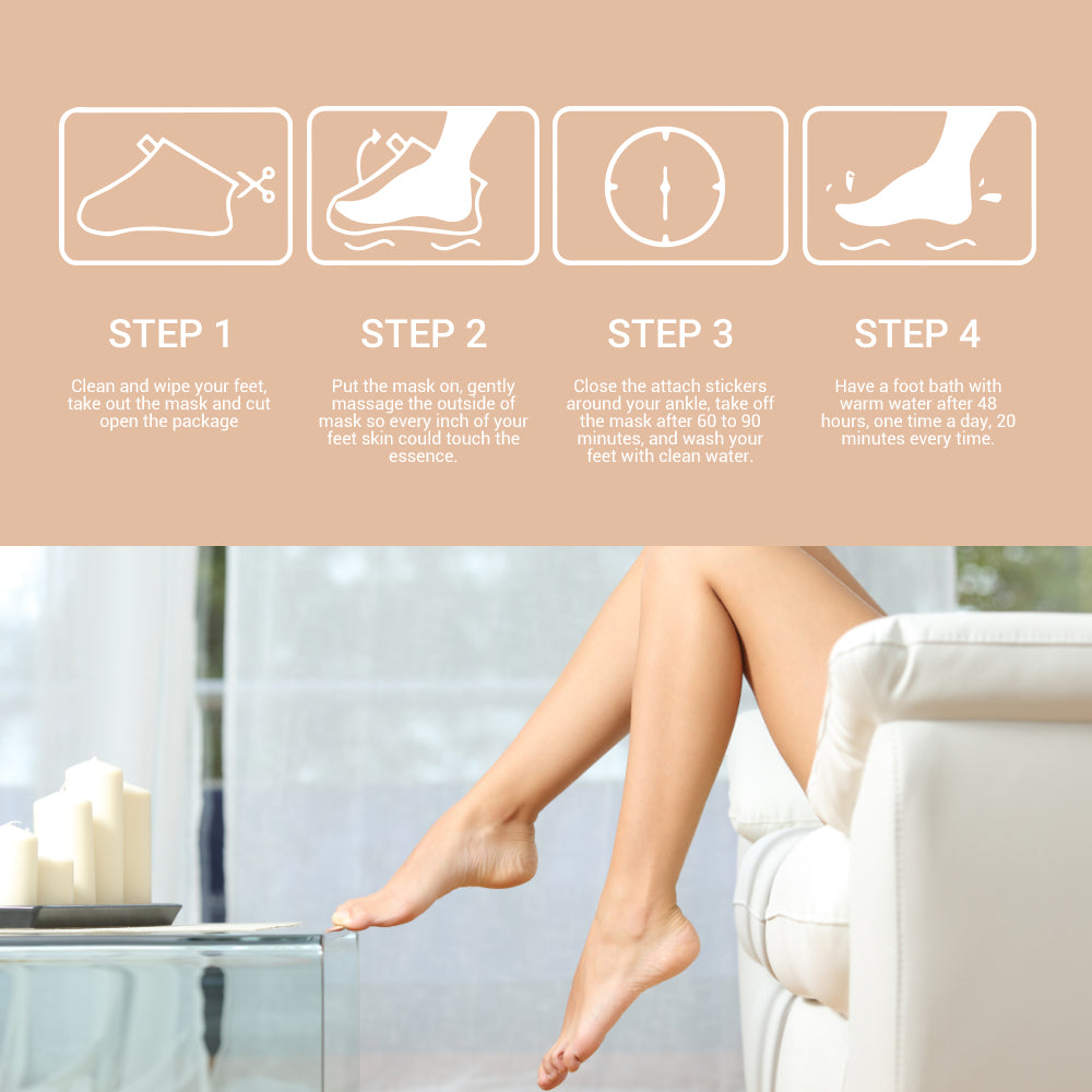 Wholesale Foot Moisturizing Mask Peel Off Feet Foot Mask for Cracked Heels