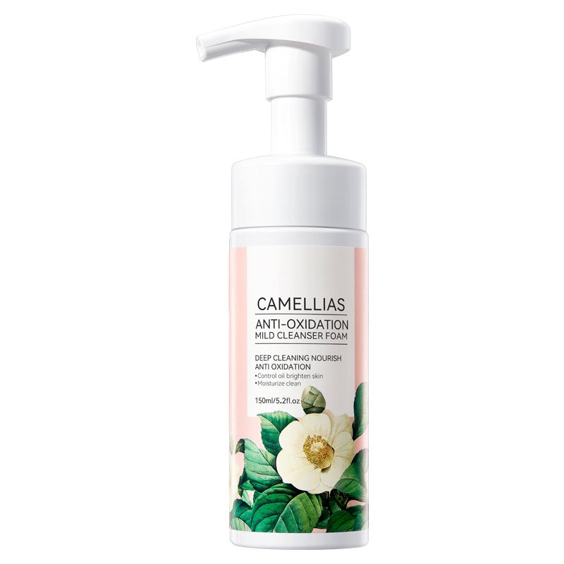 OEM Deep Cleansing Camellias Anti-Oxidation Mild Cleanser Foaming Face Wash