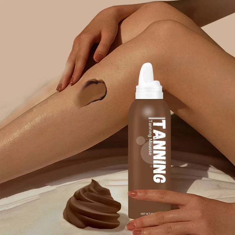 Private Label Hydrating Sunless Tanning Accelerator Foam Vegan Face and Body Self Tan Mousse