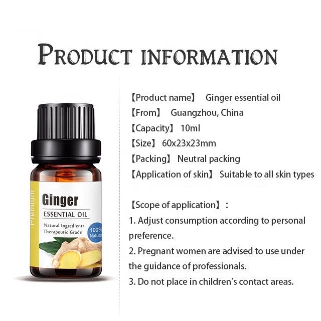 Wholesale 100% Pure Plant Therapy Ginger Essential Oil for Hair Skin
