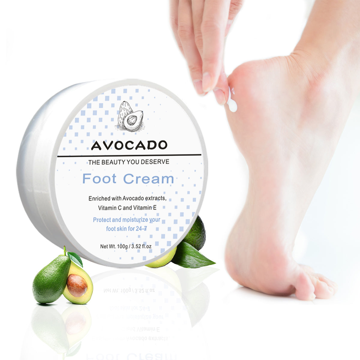 Best Moisturizer Lotion Vitamin C Healthy Feet Cream Avocado Foot Cream for Cracked Heels