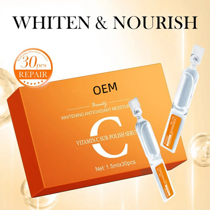 OEM Whitening Moisturizing Vitamin C Face Serum Ampoules, Facial Serum for Wrinkles & Dark Spots,Hydrating & Glowing