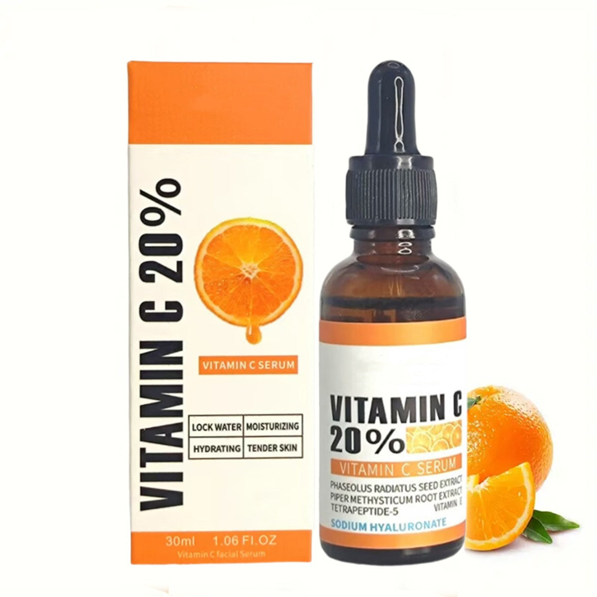 OEM Skin Care Brightening Facial Serum for Dark Spots, Vitamin C Serum with Hyaluronic Acid