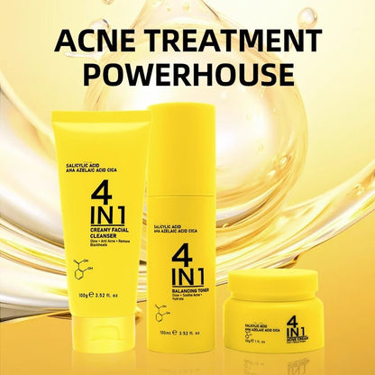 OEM Oil Control Salicylic Acid Facial Skin Care Set for Oily Skin, Reduces Acne, Blackheads & Blemishes