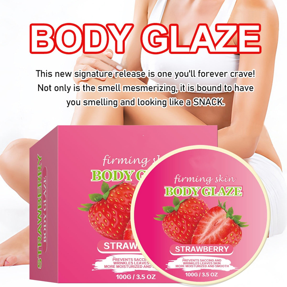 Wholesale Body Care Moisturizing Shea Butter Whitening Body Lotion Strawberry Peach Body Glaze