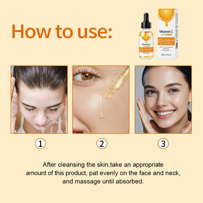 OEM Brightening Vitamin C Serum For Face with Hyaluronic Acid, Improve Appearance of Dark Spots