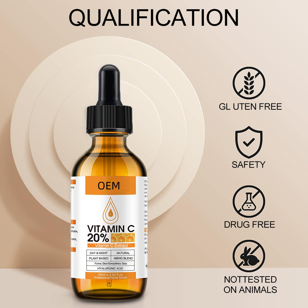 OEM Whitening Vitamin C Serum For Dark Spots, Fine Lines Dull Skin