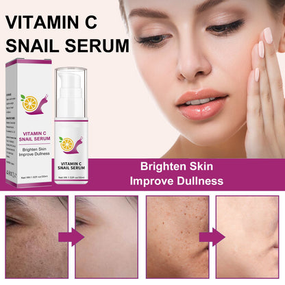 OEM Brightening Hydrating Vitamin C Snail Serum for All Skin Type, Improve Dullness