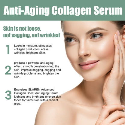OEM Anti Wrinkle Collagen Boost Serum with Hyaluronic Acid, Daily Serum for Reducing Dark Spots