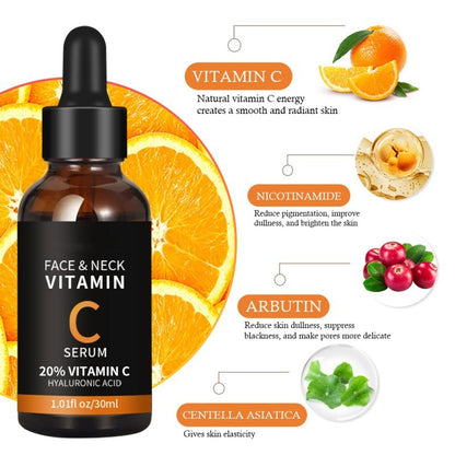 OEM Premium 20% Vitamin C Serum For Face with Hyaluronic Acid, Anti Aging Dark Spot Remover
