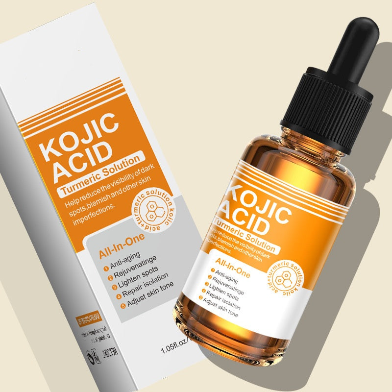 Professional Dark Spots Corrector Kojic Acid Turmeric Serum Supplier, Evens Skin Tone, Anti Wrinkle Fine Lines, Firm Skin