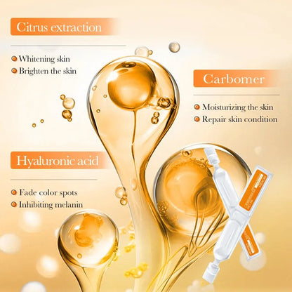 OEM Whitening Moisturizing Vitamin C Face Serum Ampoules, Facial Serum for Wrinkles & Dark Spots,Hydrating & Glowing