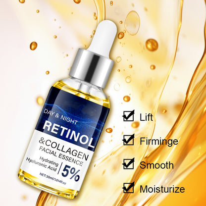 OEM Day and Night Hydrating Retinol Collagen Facial Essence, Face Serum For Skin Tightening Helps Lift
