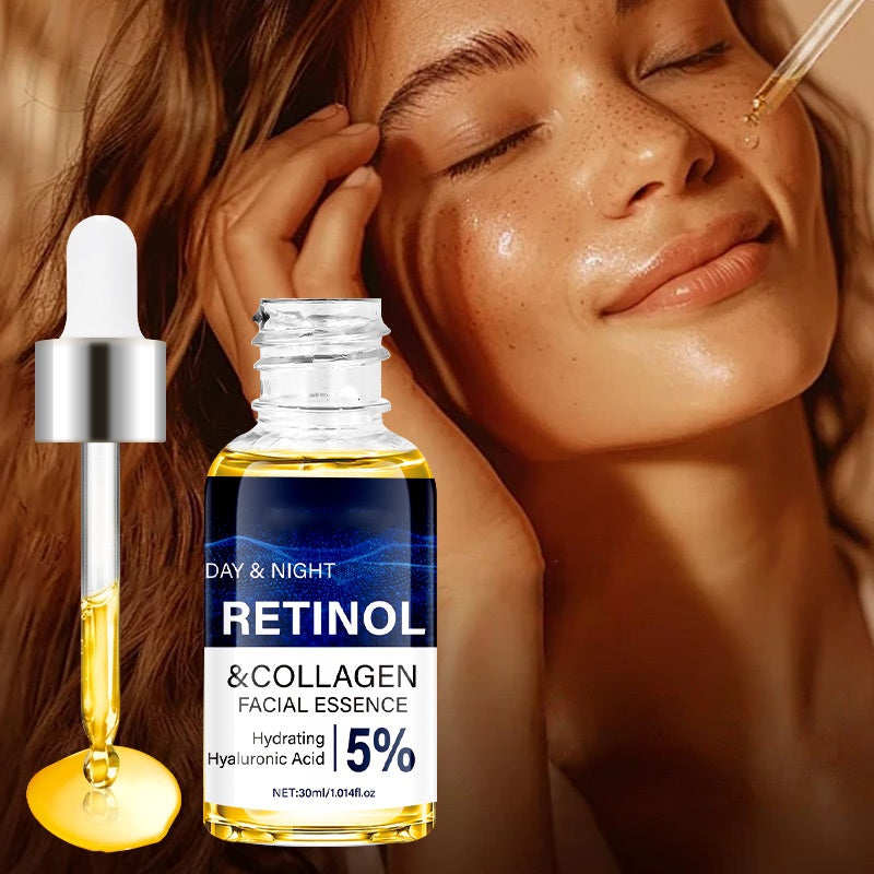 OEM Day and Night Hydrating Retinol Collagen Facial Essence, Face Serum For Skin Tightening Helps Lift