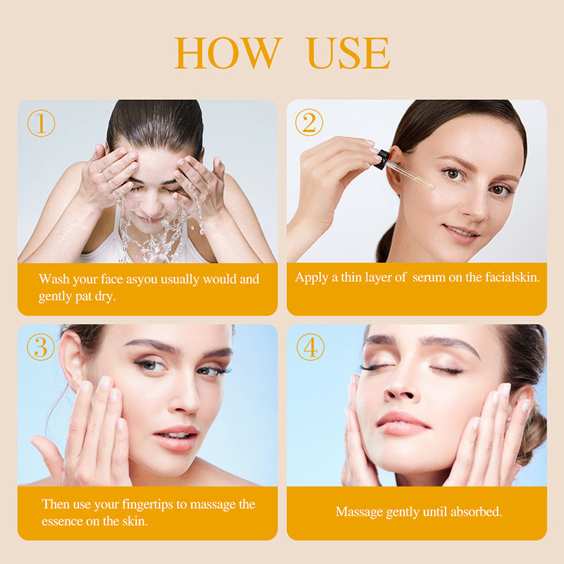 OEM Skin Care Brightening Facial Serum for Dark Spots, Vitamin C Serum with Hyaluronic Acid