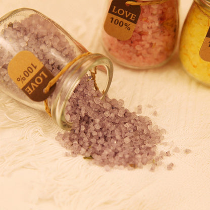 OEM Natural Bath Aromatic Sea Salt Lavender Relaxing Himalayan Pink Epsom Salt Natural Private Label Organic Flower Rose Bath Salt