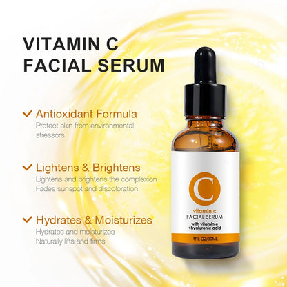 Wholesale Skin Care Vitamin C Serum with Vitamin E, Brightening Serum for Oily & Dry Skin