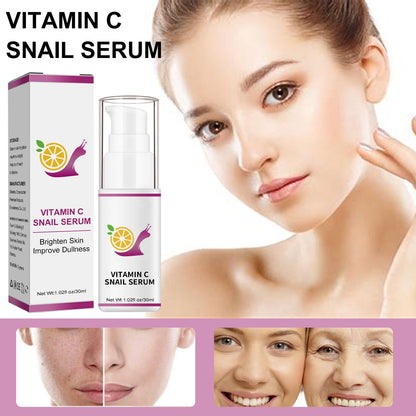 OEM Brightening Hydrating Vitamin C Snail Serum for All Skin Type, Improve Dullness
