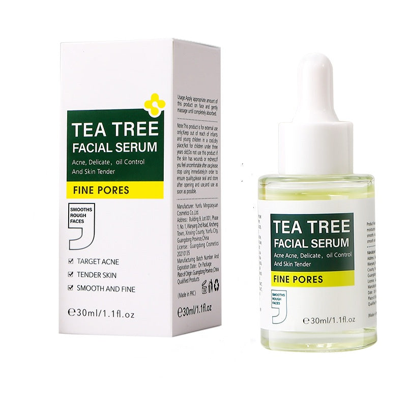 OEM Non-Greasy Tea Tree Facial Serum, Oil Control Tea Tree Serum for Acne Prone Skin Redness Relief, Pimples