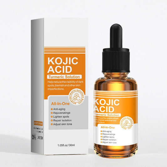 Professional Dark Spots Corrector Kojic Acid Turmeric Serum Supplier, Evens Skin Tone, Anti Wrinkle Fine Lines, Firm Skin