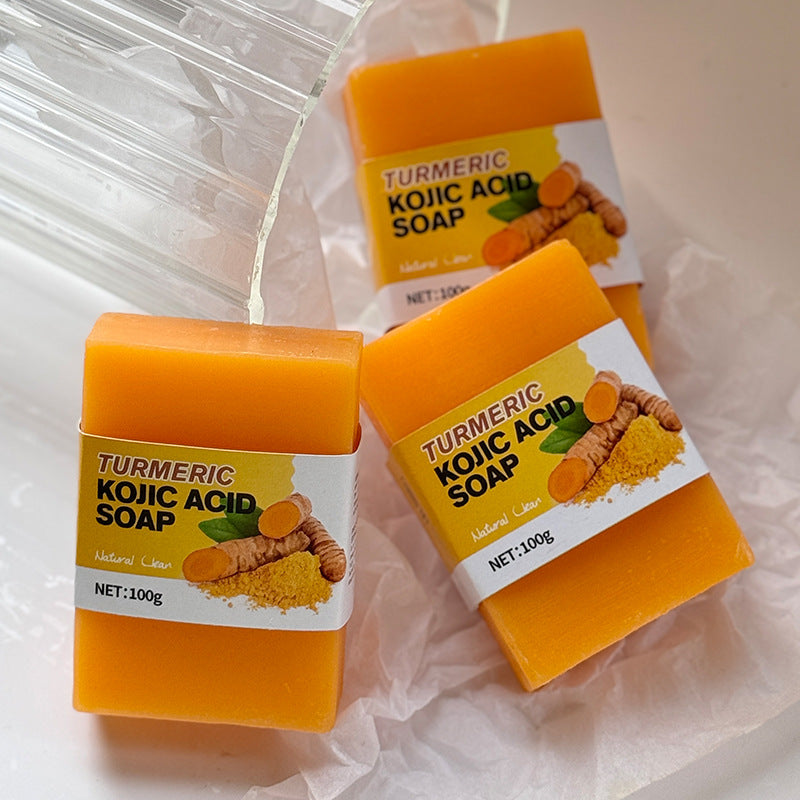 OEM Kojic Acid Soap Dark Black Skin Lightening Hand made Soap Whitening Bleaching Turmeric Soap