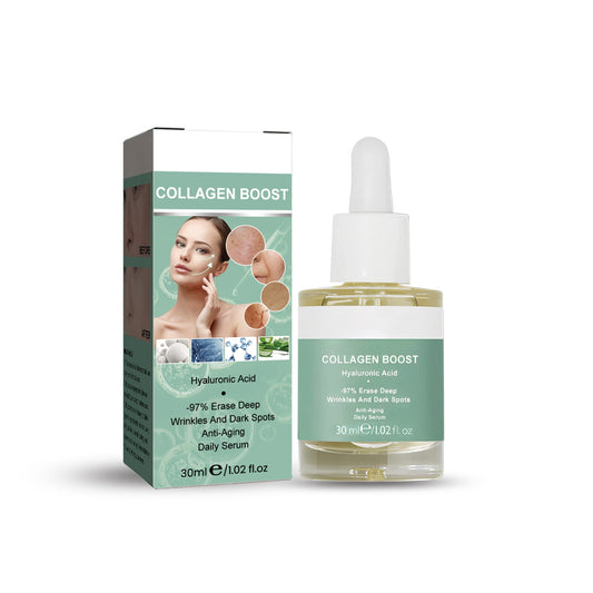 OEM Anti Wrinkle Collagen Boost Serum with Hyaluronic Acid, Daily Serum for Reducing Dark Spots