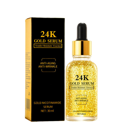 OEM Nourishing Anti Wrinkle 24K Gold Foil Serum for Dark Spot Reduction 30ML