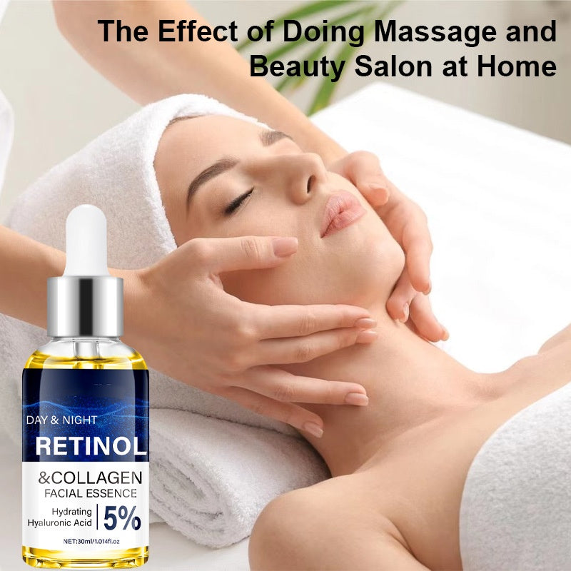 OEM Day and Night Hydrating Retinol Collagen Facial Essence, Face Serum For Skin Tightening Helps Lift