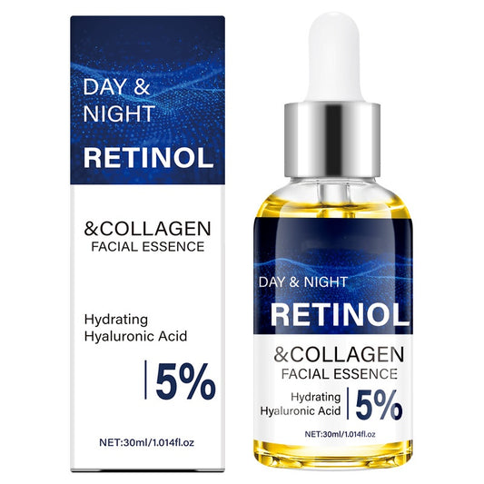 OEM Day and Night Hydrating Retinol Collagen Facial Essence, Face Serum For Skin Tightening Helps Lift
