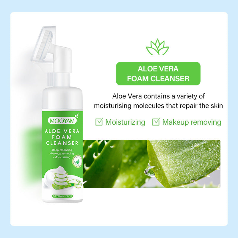 Amino Acid Dense Foam Cleanser Mousse Deep Cleansing Green Tea aloe Vera Cleanser