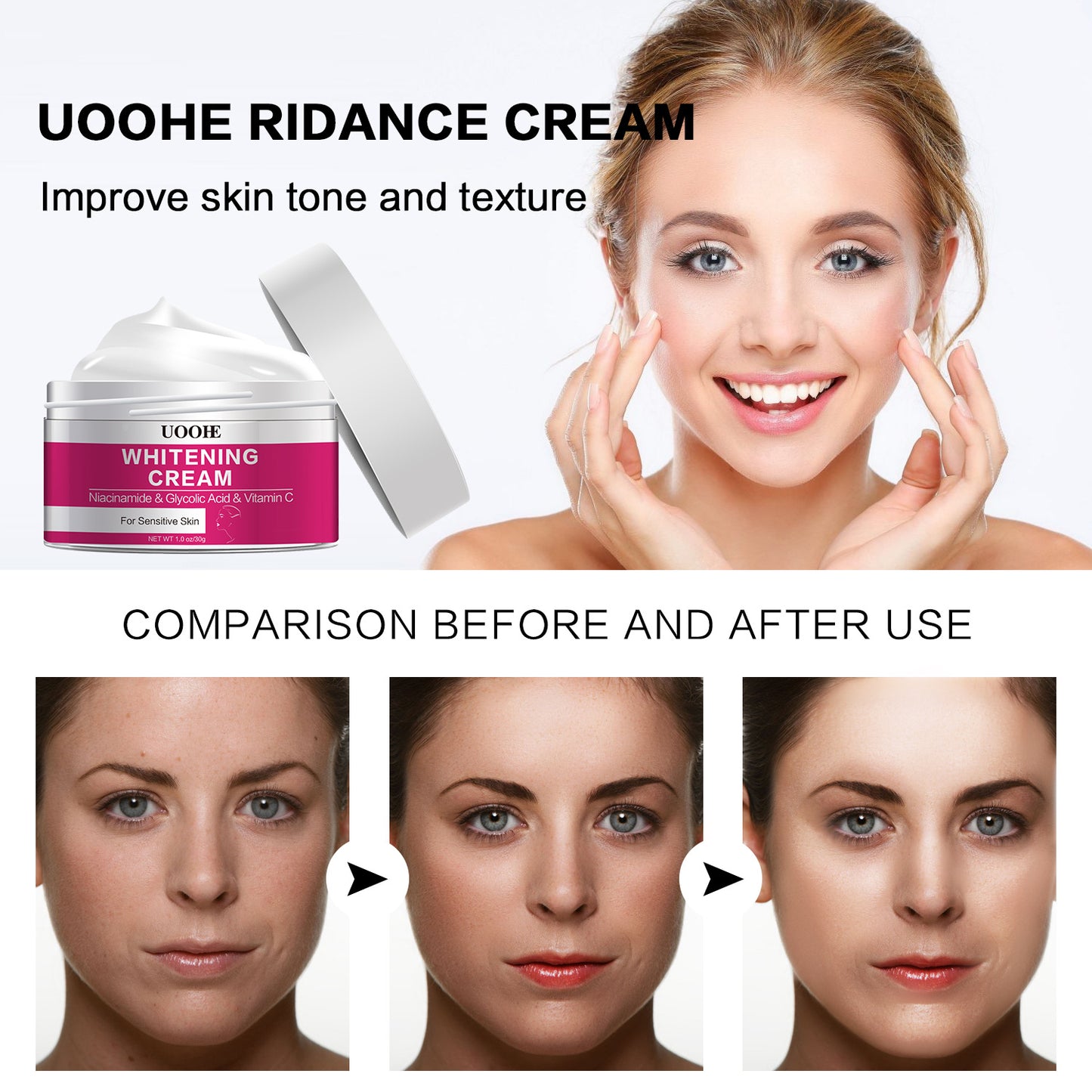 Best Permanent Skin Niacinamide Whitening Cream For Face 30g