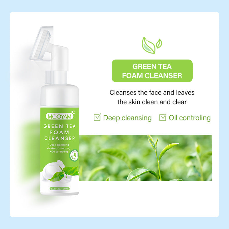 Amino Acid Dense Foam Cleanser Mousse Deep Cleansing Green Tea aloe Vera Cleanser