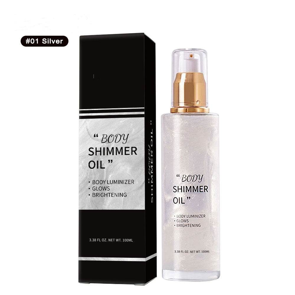 Cosmetic Supplier Bronzer Body Shimmer Oil Long-lasting Shiny Subtle Diamond Glitter Body Oil