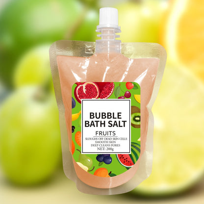 OEM Fruit Bubble Scrub Bath Salt Removing Chicken Skin Moisturizing Exfoliating Flower Dead Skin Moisturizing Sea Salt