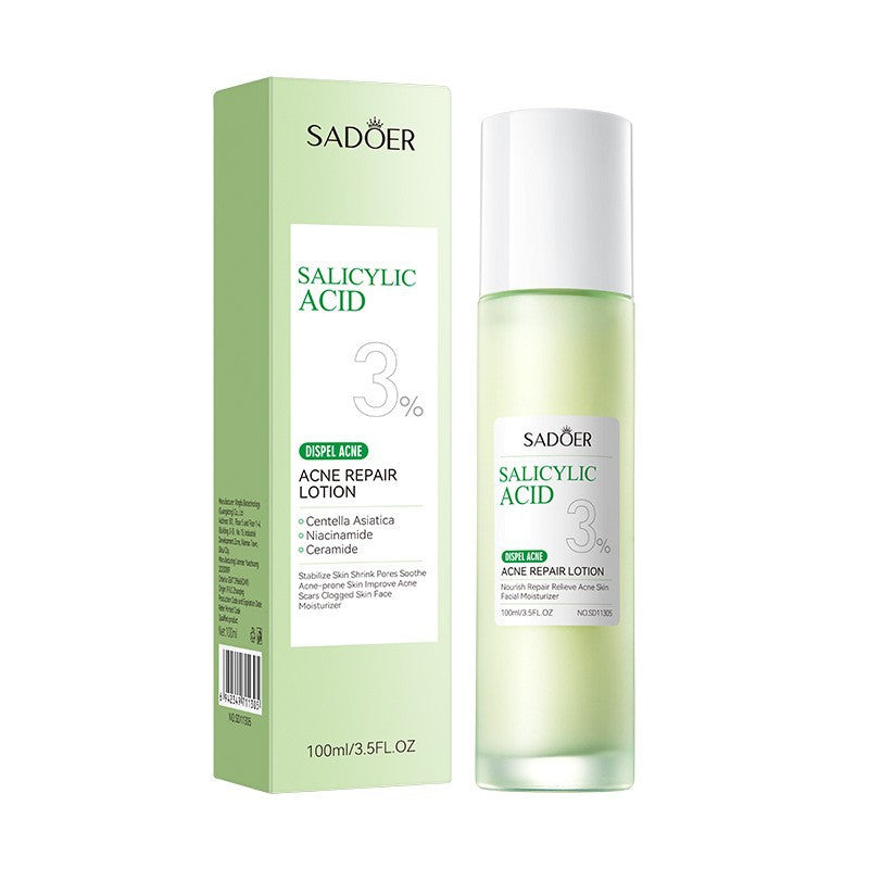 OEM Oil Control Salicylic Acid Facial Skin Care Set, Acne Treatment Face Wash Cleanser, Facial Toner, Serum, Lotion, Cream
