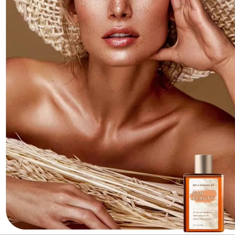 Customized Self-Tanning Oil Quick Color Changing Dark Shimmer Body Oil