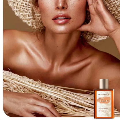 Customized Self-Tanning Oil Quick Color Changing Dark Shimmer Body Oil