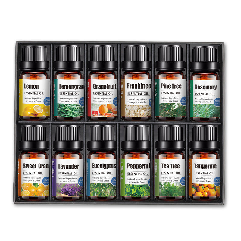 OEM 100% Pure Plant Extraction Aromatherapy Essential Oils Kit Gift for Women, 12*10ml