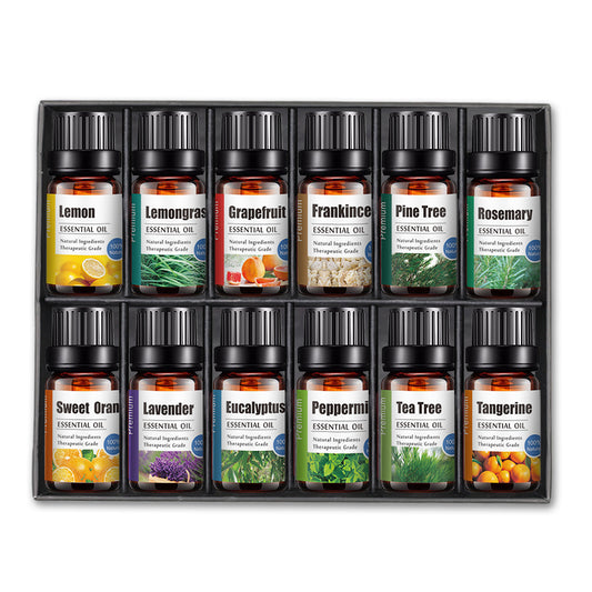 OEM 100% Pure Plant Extraction Aromatherapy Essential Oils Kit Gift for Women, 12*10ml