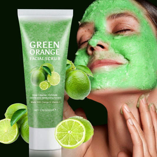 Natural Moisturizing Green Orange Luxury Vitamin C Lightening Face Scrub Organic Deep Cleanse Facial Scrub