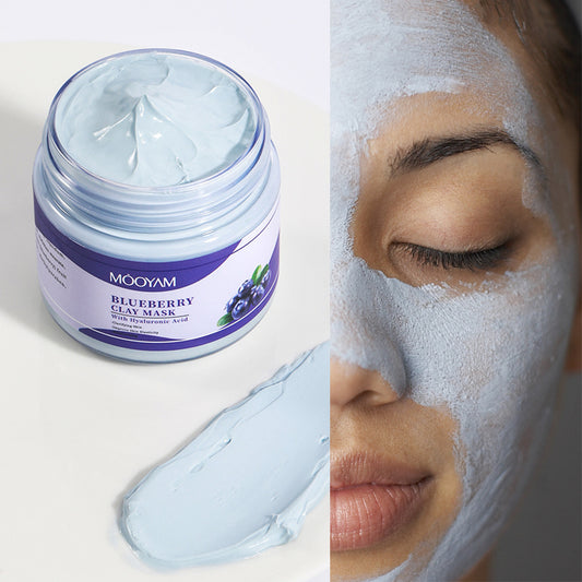 In Stock Exfoliating Brightening Blueberry Mud Mask With Hyaluronic Acid