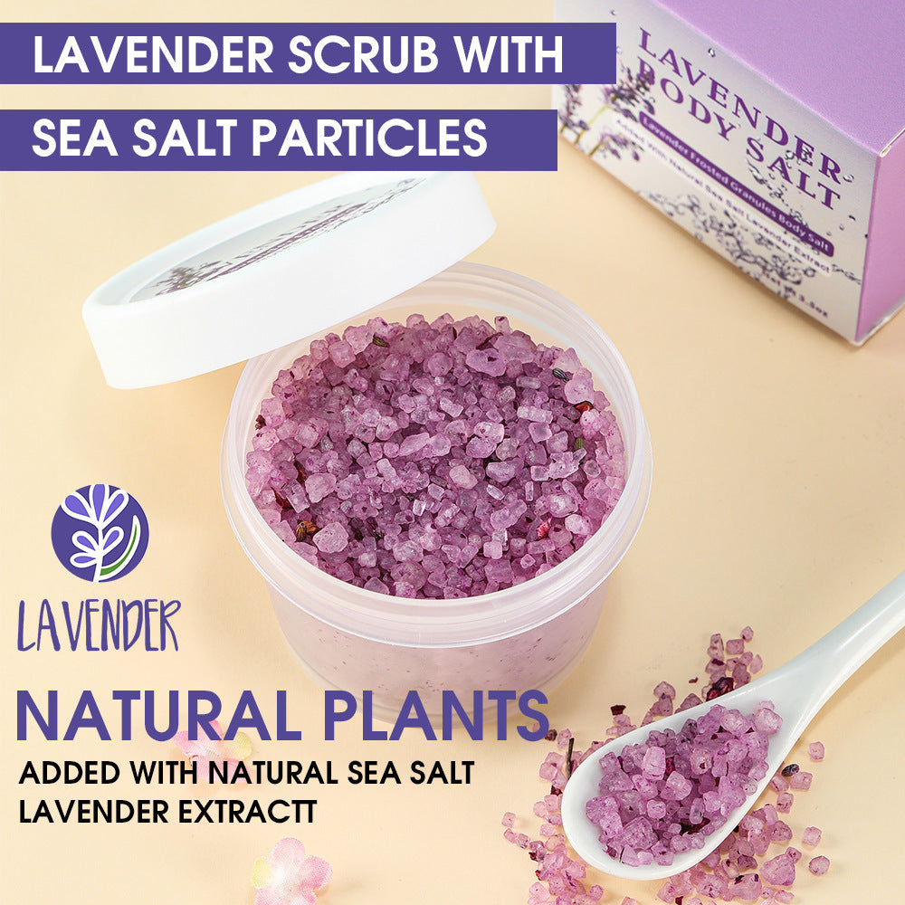 Private Label Bath Salts Manufacturers Wholesale Natural Body Foot Soak Self Care Lavender Flowers Foot Bath Salts