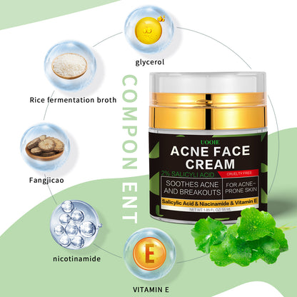 Acne Cream Face Moisturizer For Oily Sensitive Skin