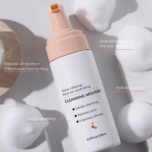 Manufacturer Wholesale Hydrating Foaming Facial Cleanser Mousse Anti Wrinkle Acne Treatment Deep Cleansing Face Wash