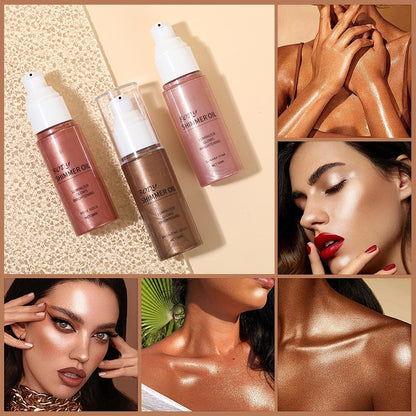 Different Color Nourishing Hydrating Enhances Contours Body Shimmer oil