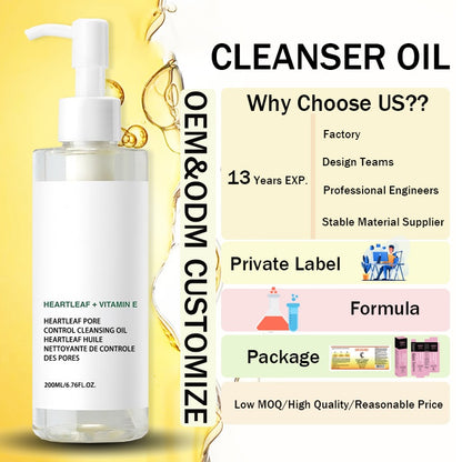 Natural Eye Lip Facial Cleaning Oil Antioxidant Refreshing Deep Cleansing Eyelash Makeup Remover Oil