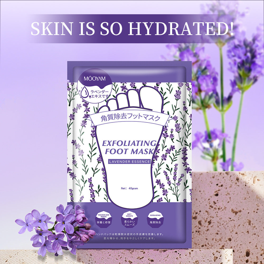 Skin Care Hydrating Exfoliating Lavender Foot Mask For Dry Skin 40g