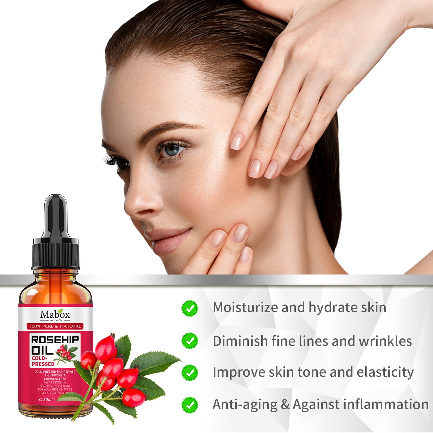 OEM Reducing Fine Lines Rosehip Oil for face 30ML