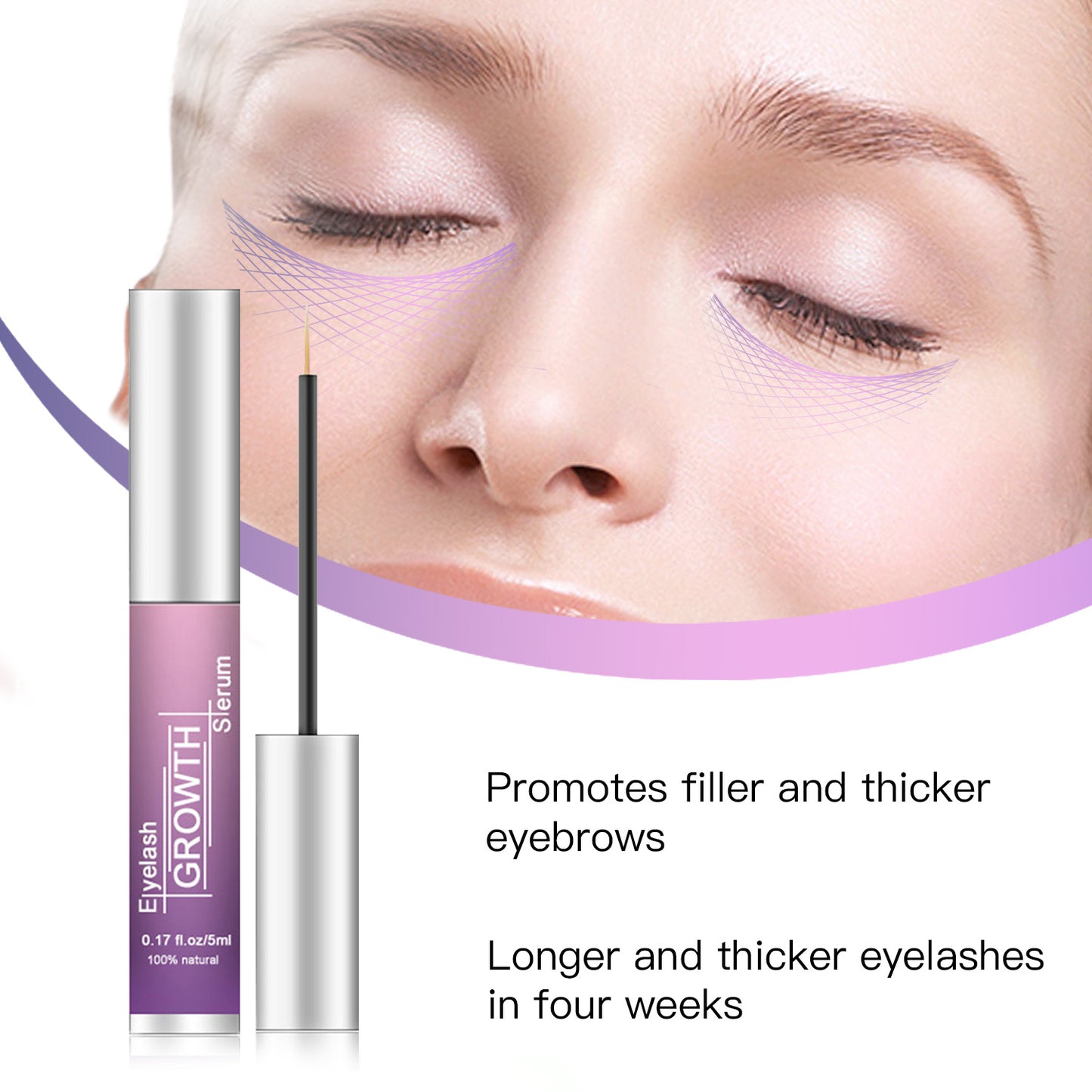 Wholesale Eye Lash Growth Longer Thick Eyelash Growth Serum