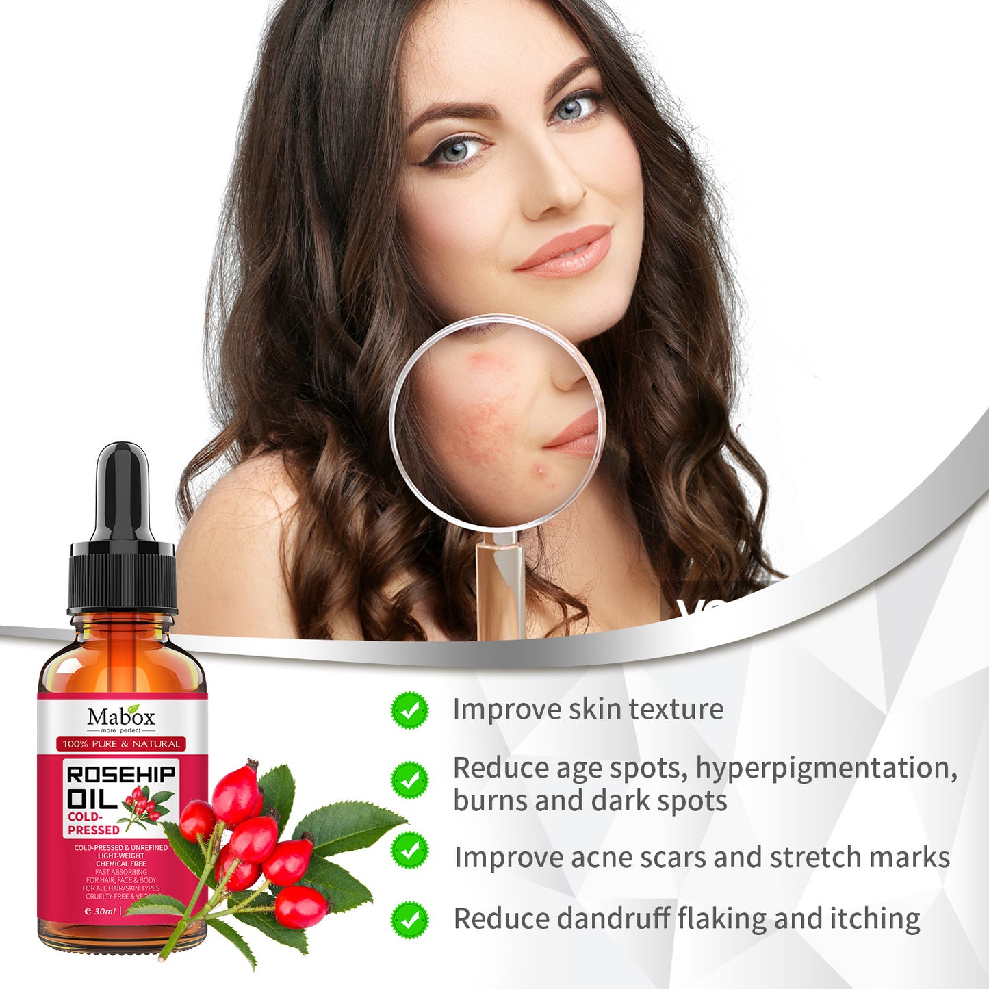 OEM Reducing Fine Lines Rosehip Oil for face 30ML